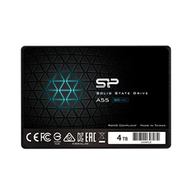 Image of Silicon Power 4TB SSD 3D NAND A55 SLC Cache Performance Boost SATA III 2.5&quot; 7mm (0.28&quot;) Internal Solid State Drive (SP004TBSS3A55S25)