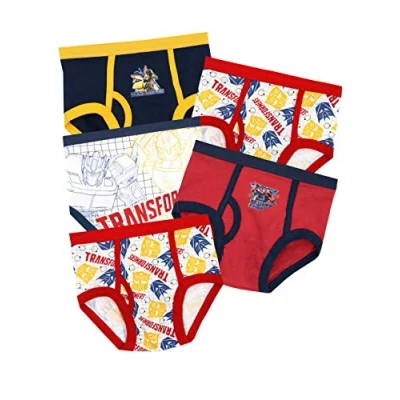 Image of Transformers Boys Briefs Pack of 5 Multicoloured Age 8 to 9 Years