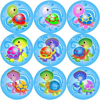Image of 144 Colourful Turtles 30 mm Reward Stickers for School Teachers, Parents