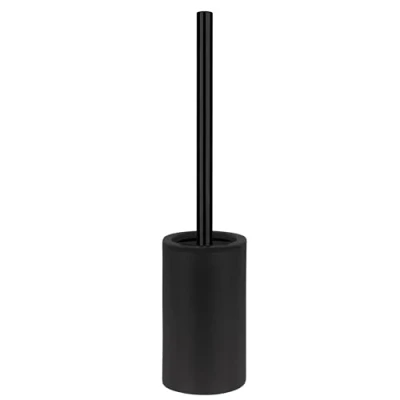Image of Spirella Set of brosse wc Tube mat à Poser, ceramics, Black/White