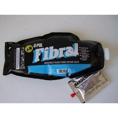 Image of U POL FIBRAL 1 Litre of easy spread Sandable Glass Fibre Repair Paste bodyfiller 1L UPOL Scratch Chip Hole Body filler Pin