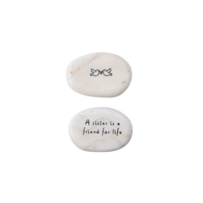 Image of CGB Giftware Single Marble ‘A Sister Is A Friend For Life&#039; Double Sided Decorative Pebble Stone Keepsake with Sentiment Wording and Design GB03514D