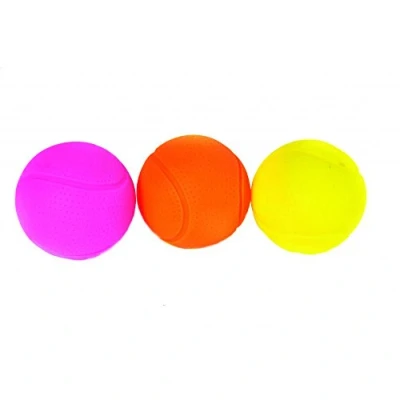 Image of HAPPYPET Glow Tennis Ball Squeaky Dog Toy Single From Melian Colour Chosen at Random