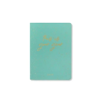 Image of Letts Inspire A6 week to view 2024 diary green