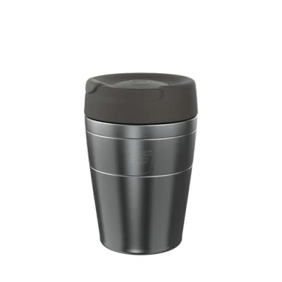 Image of KeepCup Traveller Reusable Travel Mug Vacuum Insulated Cup with Leakproof Sipper Lid 12oz (340ml) Nitro Gloss