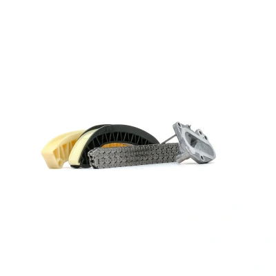 Image of 03E109229A, 03E109229AS2 Timing chain Kit FEBI BILSTEIN 30497 with tensioner, slide rails Simplex, Closed