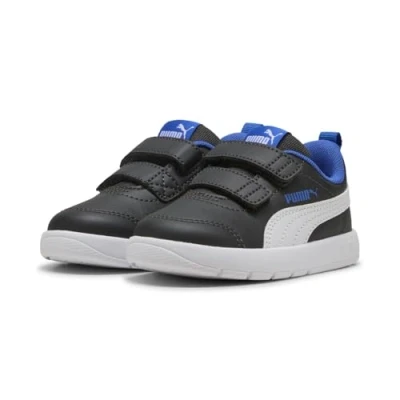 Image of Puma Courtflex Walking trainers for kids, Size: 8K, Dusky gray/white/mountain blue shoes
