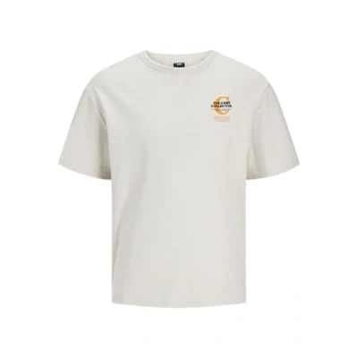 Image of JACK &amp; JONES Men&#039;s Jcoholger Tee SS Crew Neck T Shirt, Moonbeam, M