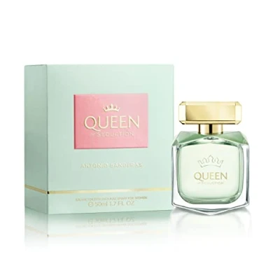 Image of Banderas Perfumes Queen Of Seduction Eau de Toilette for Women Long Lasting Romantic and Charming Fragance Floral with Marine Notes Ideal Day Wear 50 ml