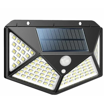 Image of Rheme Led Solar Powered Motion Sensor Wall Light Waterproof Security Lamp for Outdoor Garden Pathway (100 LED)