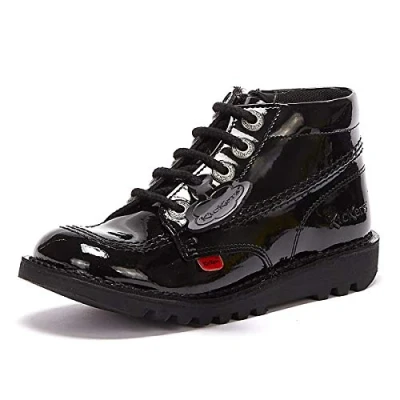 Image of Kickers Kick Hi Classic Ankle Boots with Zip Extra Comfortable Added Durability Premium Quality School Shoes, 2 UK, 2.5 Child