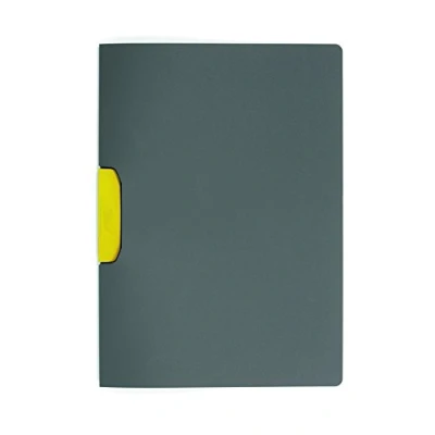 Image of Durable 230404 Clip Folder Duraswing Color for 30 Sheets DIN A4, Bag 5 Piece, Anthracite with Yellow