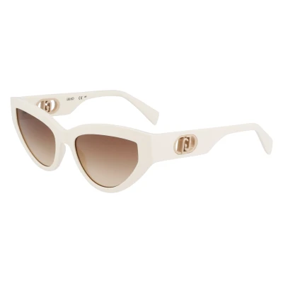 Image of LIU JO Sunglasses, Women&#039;s, Size: 54, Milk