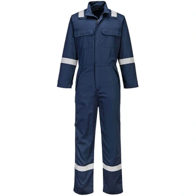 Image of Portwest Bizflame Work+ FR Coverall Navy Medium