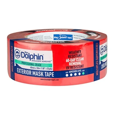 Image of Blue Dolphin Tarp and Stucco Tape Red 60 day 48mm x 50m
