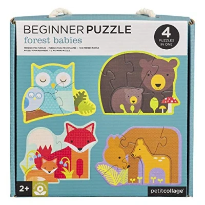 Image of Petit Collage PTC340 Forest Babies Beginner Puzzle, Multi