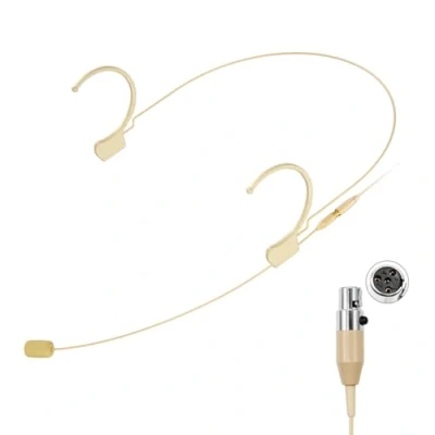 Image of KIMAFUN Professional Over Ear Hanging Condenser Headset Microphone, Compatible with Shure Wireless Bodypack Transmitters, Ideal for Performances, Theaters, Lectures, and Speeches,HC 810