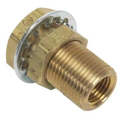 Image of Moeller Marine 033435 10 FNPT Brass Bulkhead, Female 1/4&quot; NPT