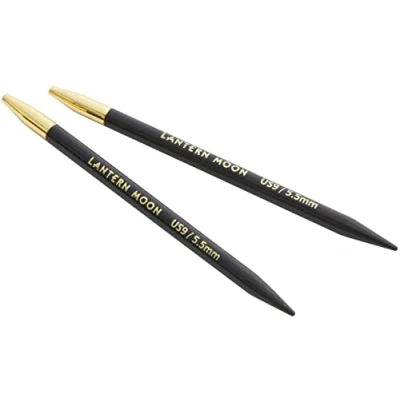 Image of Lantern Moon Interchangeable Needle Tips, Ebony Wood, Black, 13cm 5.5mm