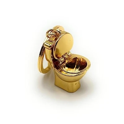 Image of H Customs Loo Toilet Keychain Golden Pendant