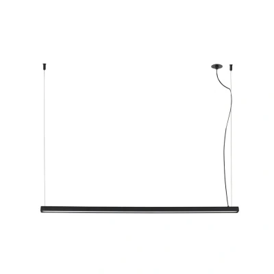 Image of Vico 115cm Black Pendant Lamp With Recessed Canopy
