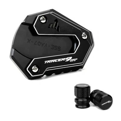 Image of Kickstand Pad For Yam&amp;aha TRACER 9 GT 9GT Tracer9GT 2021 2023 2022 Motorcycle Accessories Foot Side Stand Enlarger Tire Valve Cap