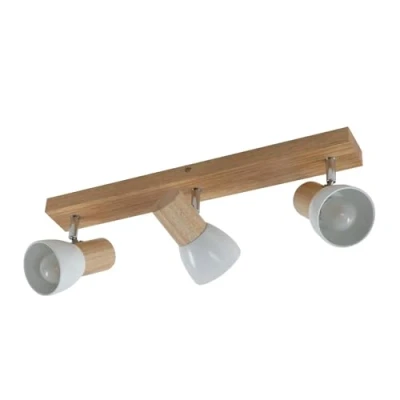 Image of Ceiling Light &#039;Thorin&#039; dimmable (Scandinavian) in Brown Made of Wood for e.g. Living Room &amp; Dining (3 Sources, E14) from Lindby floodlight, Spotlight