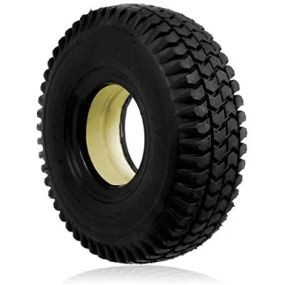 Image of SPARES2GO Mobility Scooter Tyre 3.00 x 4 Solid Block Tread 300 300x4 260x85 No Puncture