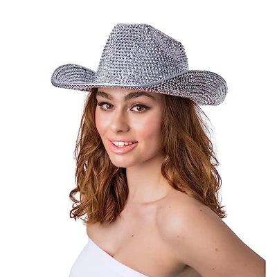 Image of Wicked Costumes Adult Rhinestone Cowgirl Hat Super Deluxe Quality