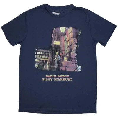 Image of David Bowie Ziggy Stardust T Shirt XXL Blue
