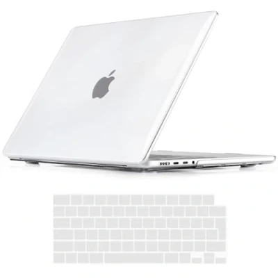 Image of iNeseon Case Compatible with 2021 2024 Macbook Pro 16 inch M4 M3 M2 M1 Pro/Max A3186 A3403 A2991 A2780 A2485 Touch ID, Plastic Hard Shell Protective Cover and Keyboard Cover, Crystal Clear