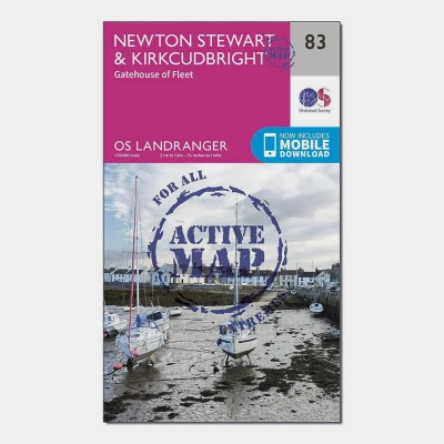 Image of Landranger Active 83 Newton Stewart &amp; Kirkcudbright, Gatehouse of Fleet Map With Digital Version