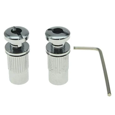 Image of Dopro Locking Tailpiece Mounting Studs Guitar Stop Bar Posts Wraparound Bridge Chrome