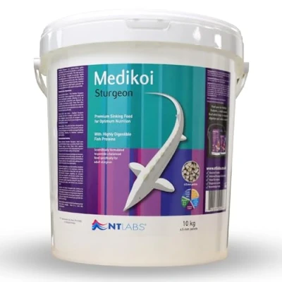 Image of NT Labs Medikoi Sturgeon Multi Season, Complete Feed For Sturgeon, Ideal All Year Round Feeding, Fast Sinking Pellet, Highly Palatable Pond Fish (10 kg) (4.5mm)(Standard)