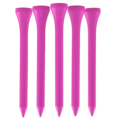 Image of TH Golf Bamboo Tees 70mm Pack of 50 &amp; 100 Multiple Colour Options Premium Eco Friendly Sustainable Durable (Pack 100, Fuchsia Pink)