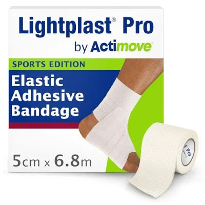 Image of Lightplast Pro by Actimove Sports Edition EAB Tape with Light to Medium Support for Joints, 5 cm x 6.8 m, White, 1 Roll