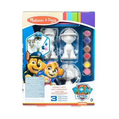 Image of Melissa &amp; Doug PAW Patrol Craft Kit 3 Decorate Your Own Pup Figurines