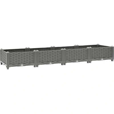 Image of vidaXL Raised Bed 160x40x23 cm Polypropylene