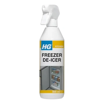 Image of HG Fridge Freezer De Icer Spray, Defrosting Spray &amp; Cleaner to Remove Ice Fast, Easy Use Icing Deep Freeze Refrigerator by Professional Cleaning Products 500ml (539050106 )