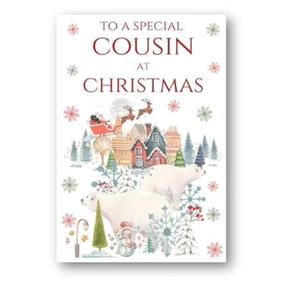 Image of Second Ave Cousin Christmas Polar Bear Xmas Holiday Festive Greetings Card