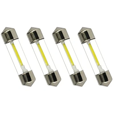 Image of TABEN 39mm Festoon LED Bulb COB Chipset Glass C5W DE3423 DE3425 6423 6461 Car Side Door Courtesy Light Interior Dome Map Reading Bulbs (Pack of 4)
