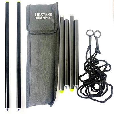 Image of LFS 12inch Carp Coarse Compact Fishing Distance Marker Sticks Glow Tips + Case