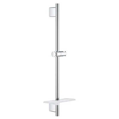 Image of GROHE Rainshower Smartactive 600mm Shower Rail with Shelf Easy to Fit Chrome Finish Made in Germany 26602000