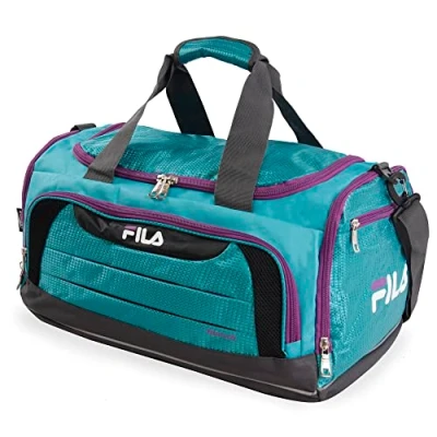 Image of Fila Cypress Small Sport Duffel Bag, Turquoise Purple, One Size, Bag
