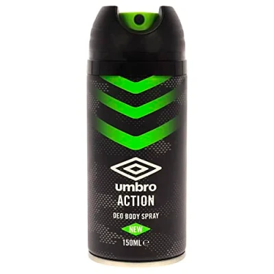 Image of 3x Umbro Action Deodorant Body Spray 150ml (With A Free Fridge Magnet)