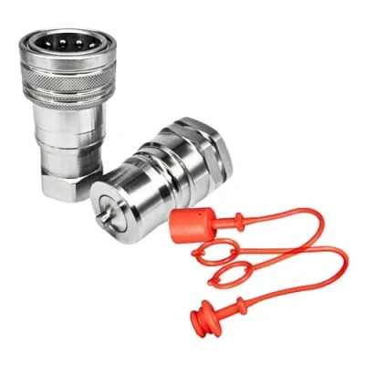 Image of Hydraulic ISO A Quick Release Coupling Set, Including Female and Male caps (3/4&quot; BSP)