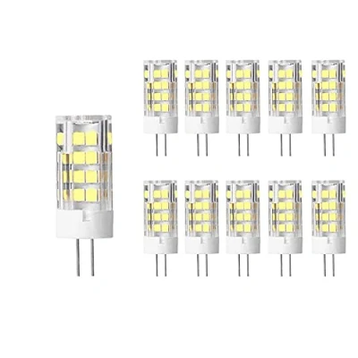 Image of OUKAIDE 10 Pack G4 LED Bulbs 5W SMD 2835LEDs lamp AC220 240V Cool White 6000k Super Bright Bulb 500LM Beam Angle 360 Ceramic Base Non dimmable