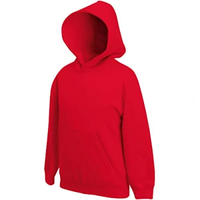 Image of Fruit of the Loom Kids&#039; Hooded Sweatshirt Red M