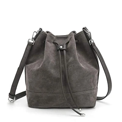 Image of AFKOMST Bucket Bag for Women,Drawstring Shoulder and Designer Ladies Handbags with 3 Straps