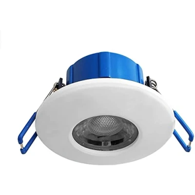 Image of LED Recessed Ceiling Lights Dimmable 6W IP65 Fire Rated Downlights, Warm White 3000K Neutral 4000K Adjustable, Cutout Ø70 80MM (White, Single)